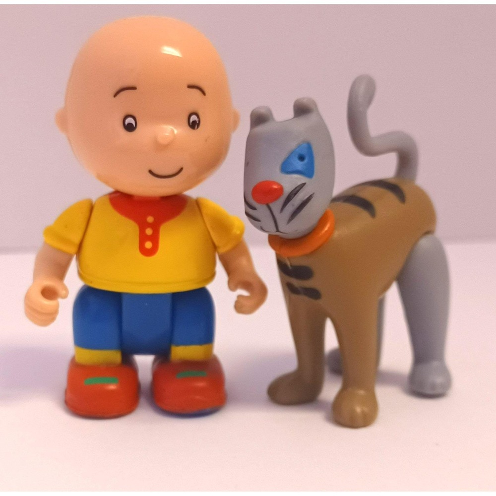 Caillou 2009 Gilbert Cat 2002 Figure Lot 2.5" Action Toy Figures PBS Kids CINAR